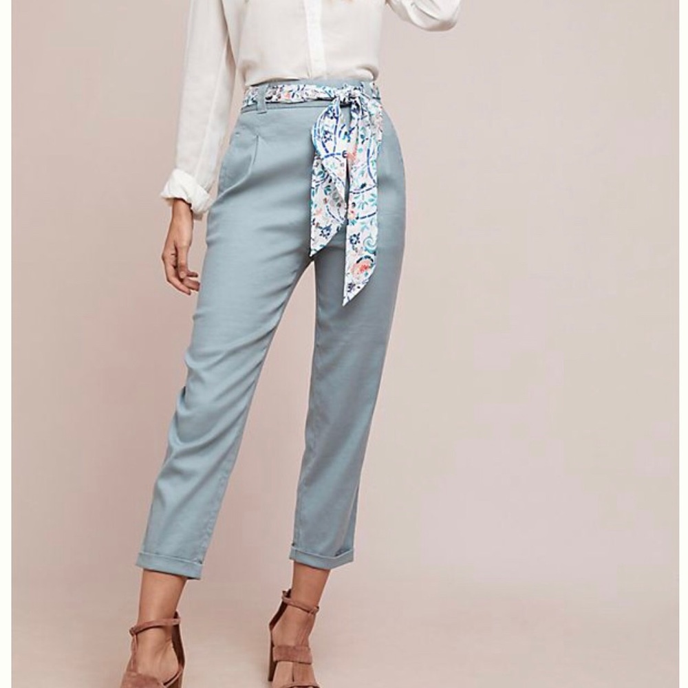 Anthropologie Belted Pants